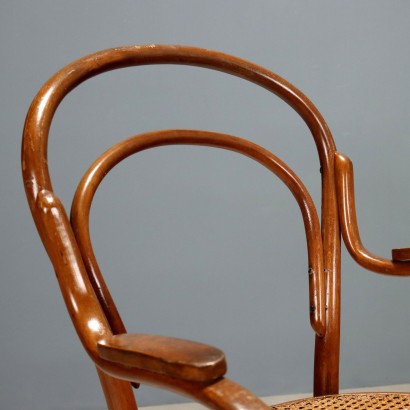 Chair, Thonet armchair in curved beech tin
