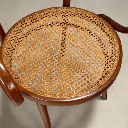 Chair, Thonet armchair in curved beech tin