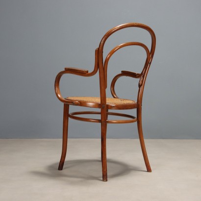 Chair, Thonet armchair in curved beech tin
