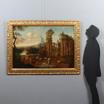 Architektonisches Capriccio mit Figuren, Architektonisches Capriccio mit Figuren