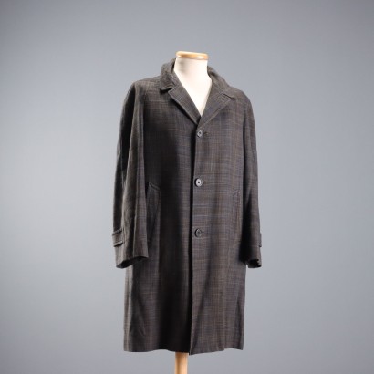 Aquascutum Herren-Vintage-Schottenwollmantel