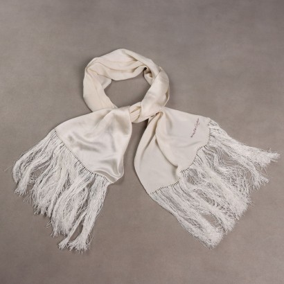 Vintage-Seidenschal von Cartier mit Fransen