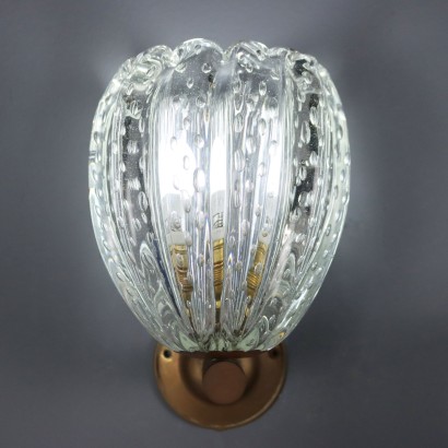 Zwei Glaswandlampen aus den 1950er Jahren