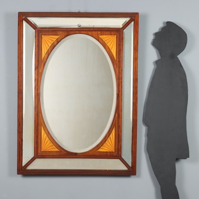 Spiegel, Mahagonispiegel mit Gewinde und%2, Mahagonispiegel mit Gewinde und%2