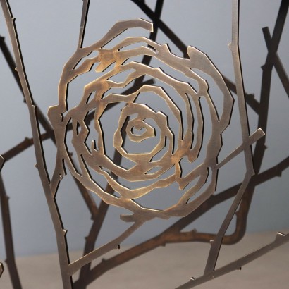 Konsole, Konsole aus Messing mit einem Motiv