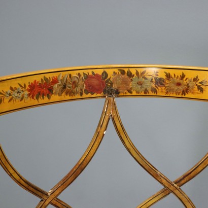 Paar bemalte Sessel, Paar lackierte Walnusssessel