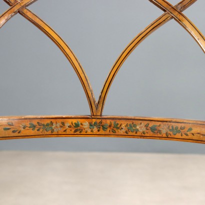 Paar bemalte Sessel, Paar lackierte Walnusssessel