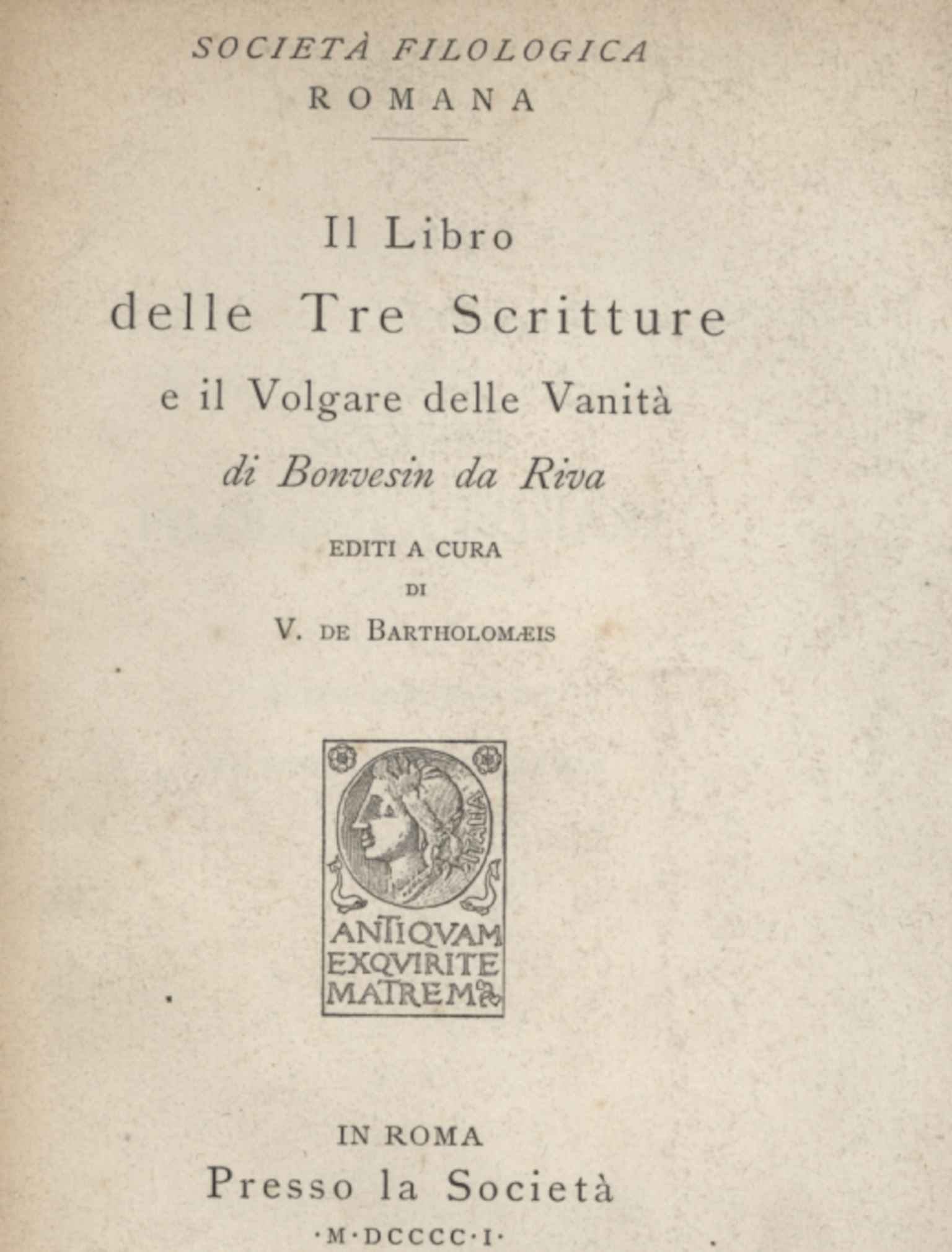 El Libro de las Tres Escrituras y el Vo