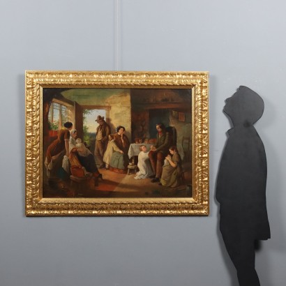 Gemälde einer Familieninterieurszene