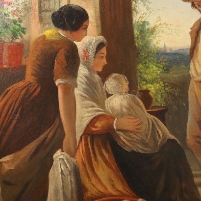 Gemälde einer Familieninterieurszene