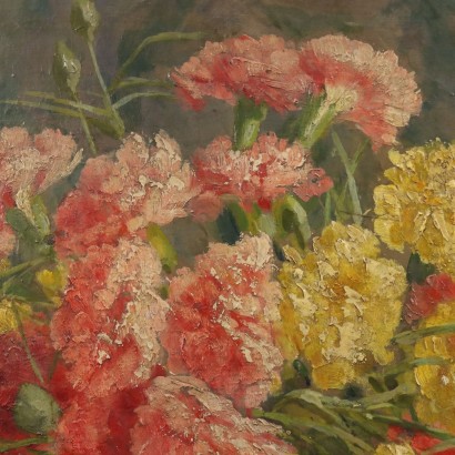Painting by Giuseppe Viviani, Vase of Carnations, Giuseppe Viviani, Giuseppe Viviani, Giuseppe Viviani