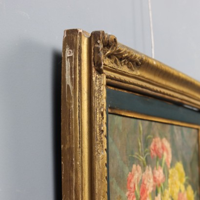 Painting by Giuseppe Viviani, Vase of Carnations, Giuseppe Viviani, Giuseppe Viviani, Giuseppe Viviani