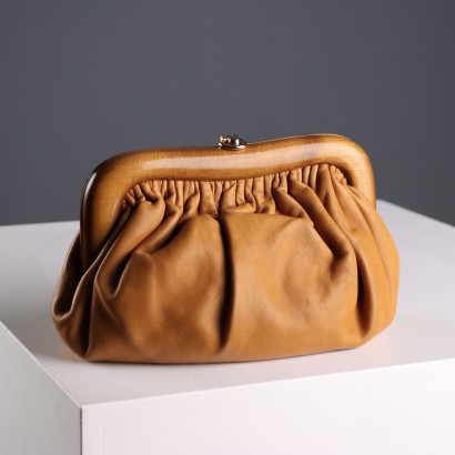 Sgargi Leather and Wood Clutch