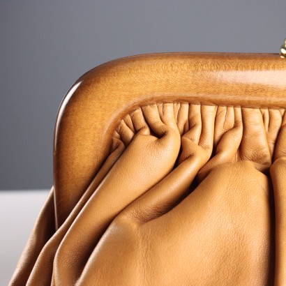 Sgargi Leather and Wood Clutch