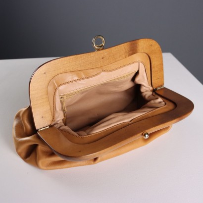Sgargi Leather and Wood Clutch