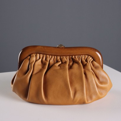 Sgargi Leather and Wood Clutch