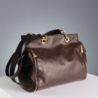 Celine Vintage Tasche, braun und gold
