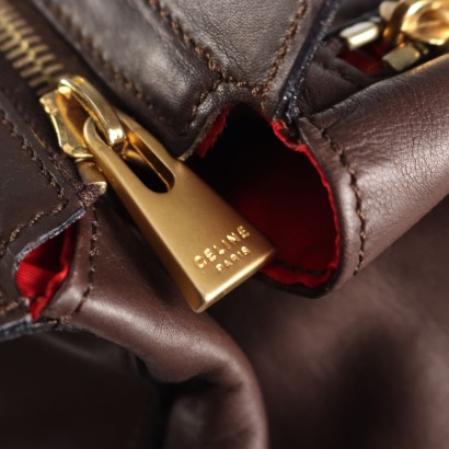 Celine Vintage Tasche, braun und gold