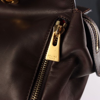 Celine Vintage Tasche, braun und gold