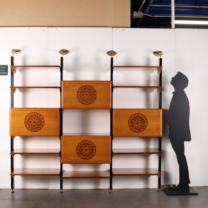 Dreiteiliges Bücherregal aus den 1960er Jahren