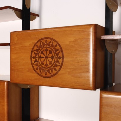 Dreiteiliges Bücherregal aus den 1960er Jahren