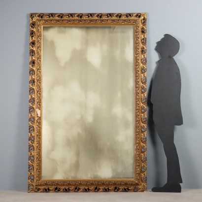 mirror, wooden and glass mirror