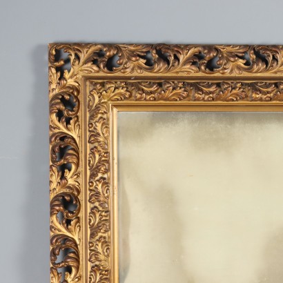 mirror, wooden and glass mirror