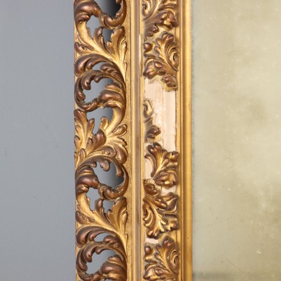 mirror, wooden and glass mirror