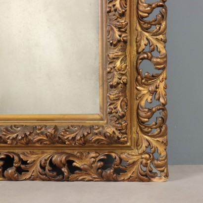 mirror, wooden and glass mirror
