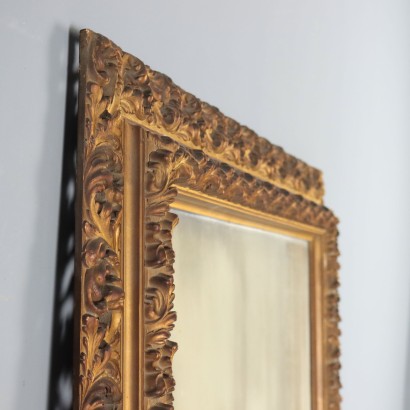 mirror, wooden and glass mirror