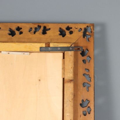 mirror, wooden and glass mirror