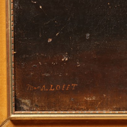 Painting Portrait of a Woman with a Dog