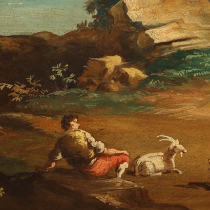Painting Landscape with River and Figures