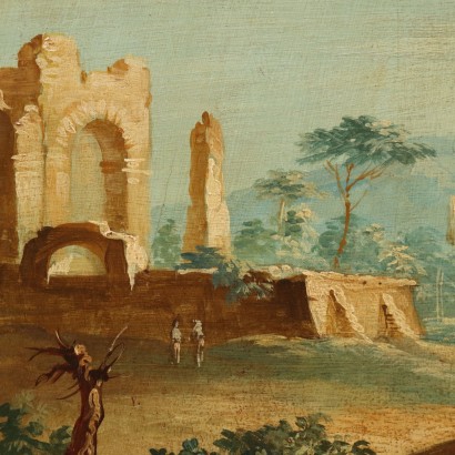 Painting Landscape with River and Figures