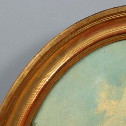 Painting Landscape with River and Figures