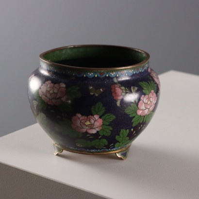 Vase Decorated with Cloisonné Enamels