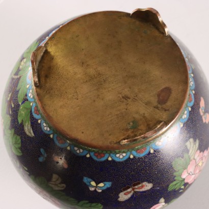 Vase Decorated with Cloisonné Enamels