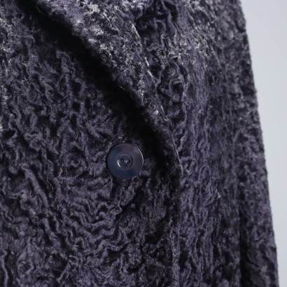 Vintage Blue Astrakhan Coat