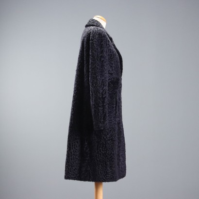 Vintage Blue Astrakhan Coat