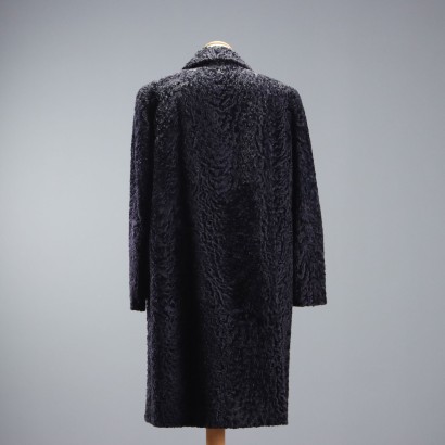Vintage Blue Astrakhan Coat