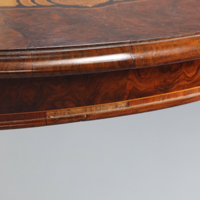 Table, Table en acajou à voile