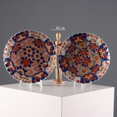 Paire d'assiettes Imari
