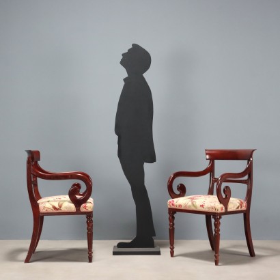 Pair of armchairs, Pair of Louis Philippe armchairs in F