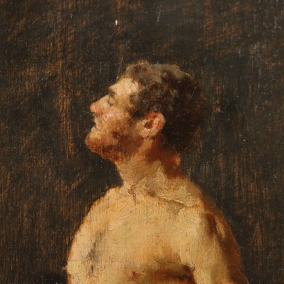 Painting by Enrico Fiore, Male Figure, Enrico Fiore, Enrico Fiore, Enrico Fiore