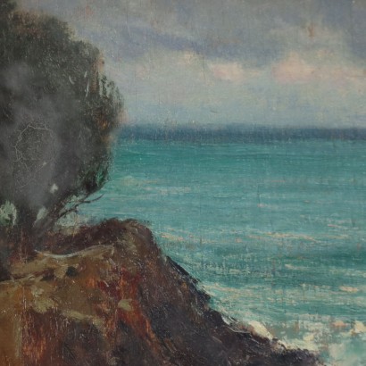 Peinture d'Ercole Garavaglia, Rapallo Marina, Ercole Garavaglia, Ercole Garavaglia, Ercole Garavaglia