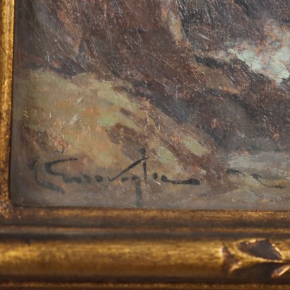 Peinture d'Ercole Garavaglia, Rapallo Marina, Ercole Garavaglia, Ercole Garavaglia, Ercole Garavaglia