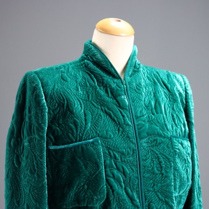 Valentino Vintage Green Velvet Jacket
