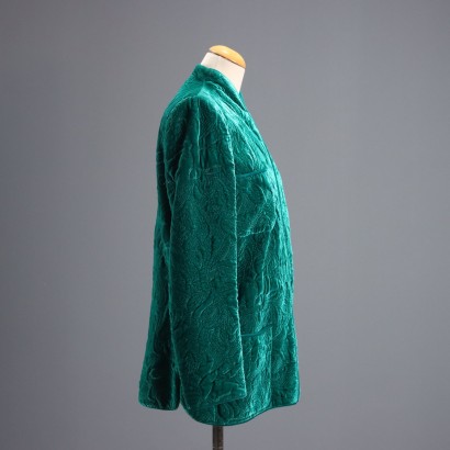 Valentino Vintage Green Velvet Jacket