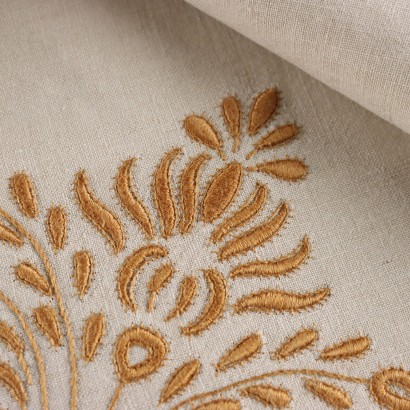 Embroidered Linen Tablecloth 187x162 cm
