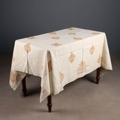 Embroidered Linen Tablecloth 187x162 cm
